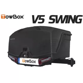 Vonóhorog szállítódoboz TowBox V5 Swing S, fekete